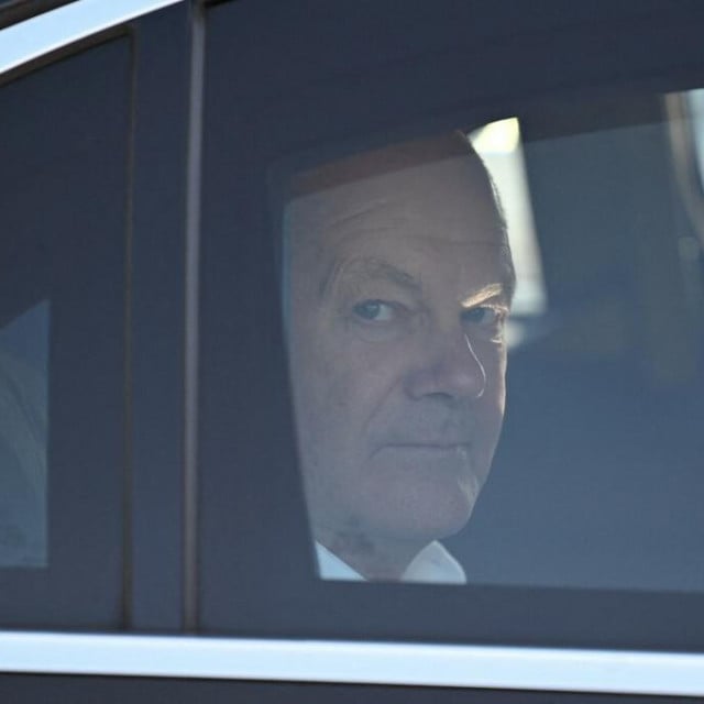 &lt;p&gt;German Chancellor Olaf Scholz leaves by car after visiting the town of Werder near Potsdam, capital of the eastern German state of Brandenburg, on September 20, 2024. State elections in Brandenburg will take place on September 22, 2024. (Photo by RALF HIRSCHBERGER/AFP)&lt;/p&gt;