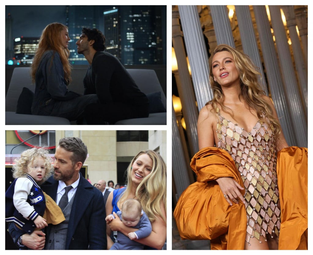 &lt;p&gt;Blake Lively s kolegom Justin Baldonijem u sceni iz filma (gore lijevo), te sa suprugom Ryanom Reynoldsem i njihovom djecom (dolje)&lt;/p&gt;