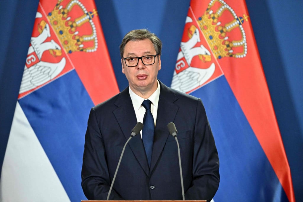 &lt;p&gt;Serbian President Aleksandar Vucic addresses a joint press conference with the Hungarian prime minister at the Prime Minister‘s Office at Buda Castle in Budapest, Hungary, on November 14, 2024. (Photo by Attila KISBENEDEK/AFP)&lt;/p&gt;