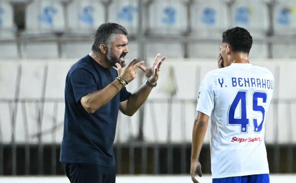 &lt;p&gt;Split, 310824.&lt;br&gt;
Stadion Poljud.&lt;br&gt;
HNK Hajduk - NK Osijek, utakmica 5. kola SuperSport HNL-a.&lt;br&gt;
Na fotografiji: Gennaro Gattuso, Yassine Benrahou.&lt;br&gt;