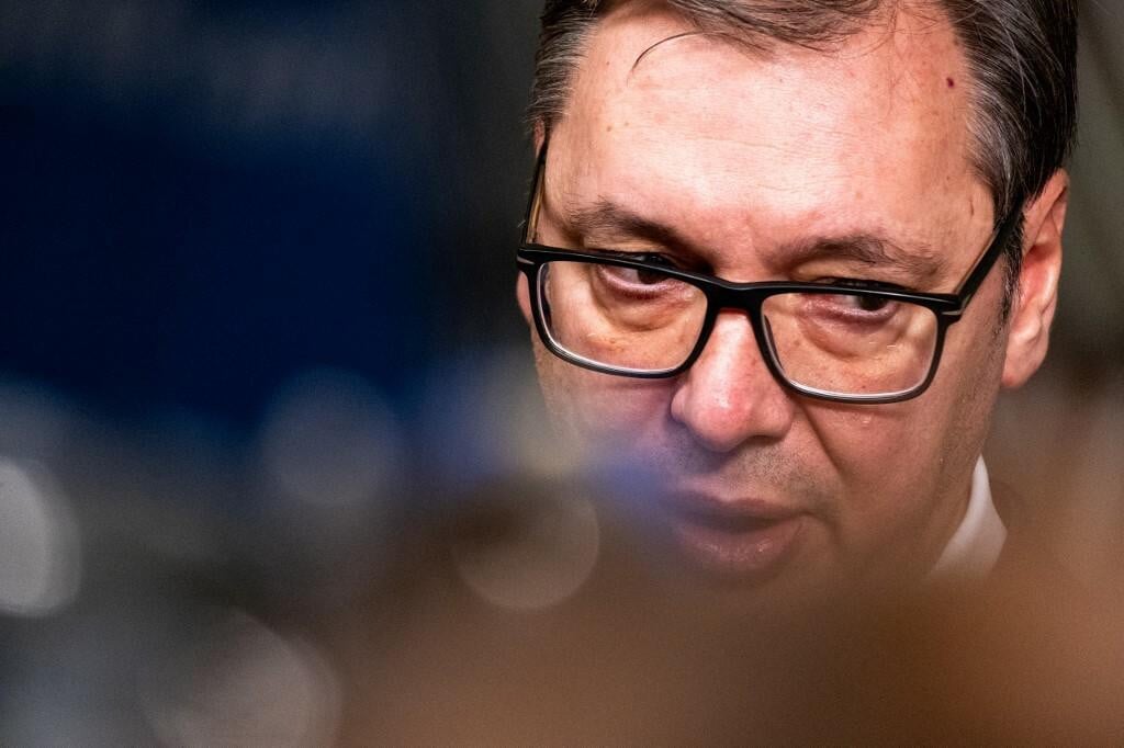 &lt;p&gt;President of Serbia Aleksandar Vucic at the summit of the Heads of State and Government of the countries of the European Union and Western Balkans in Brussels in Belgium on 18 december 2024. (Photo by Martin Bertrand/Hans Lucas/Hans Lucas via AFP)&lt;/p&gt;