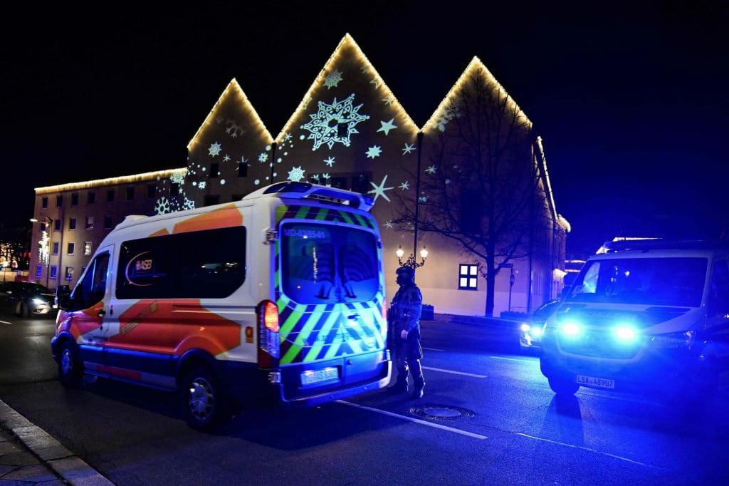 &lt;p&gt;Police and ambulances work next to the Christmas market, where a car crashed into a crowd injuring between ”60 and 80 people”, according to a spokesman for the local rescue service, on December 20, 2024 in Magdeburg, eastern Germany. According to the emergency service, several people were ”severely” injured”, the spokesman said. The death toll in Magdeburg market attack rose to two according to the State Premier. (Photo by John MACDOUGALL/AFP)&lt;/p&gt;