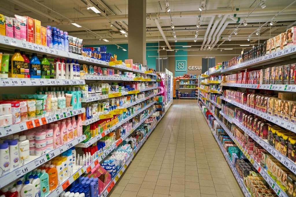 &lt;p&gt;BERLIN, GERMANY - CIRCA SEPTEMBER, 2019interior shot of Kaufland in Berlin. Kaufland is a German hypermarket chain, part of the Schwarz Gruppe which also owns Lidl and Handelshof.&lt;/p&gt;