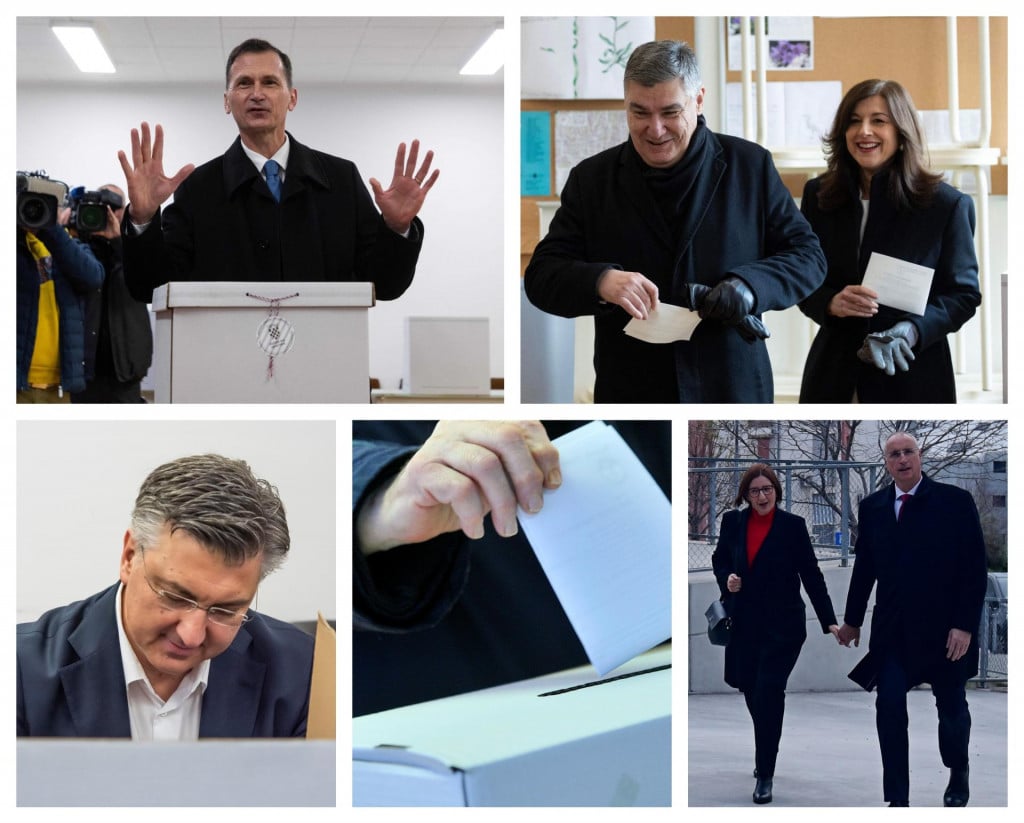 &lt;p&gt;Dragan Primorac (gore lijevo), Zoran i Sanja Milanović (desno) na svojim biračkiom mjestima. Glasao je i premijer Plenković (dolje lijevo), te bračni par Puljak&lt;/p&gt;