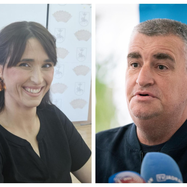 <p>Novoizabrana predsjednica&nbsp;GV Sinja Marija Gaurina i sinjski gradonačelnik Miro Bulj</p>
