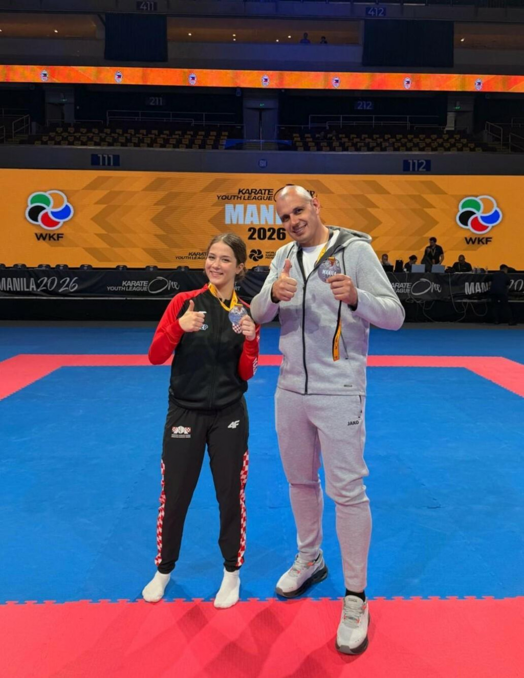 <p>Petra Babić s trenerom Ivanom Zoričićem</p>