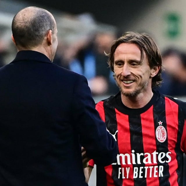 <p>Massimiliano Allegri i Luka Modrić</p>