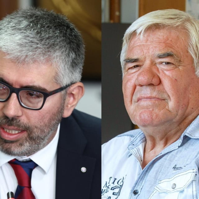 <p>Ivan Bilić, predsjednik Hajduka i profesor Ante Mihanović</p>