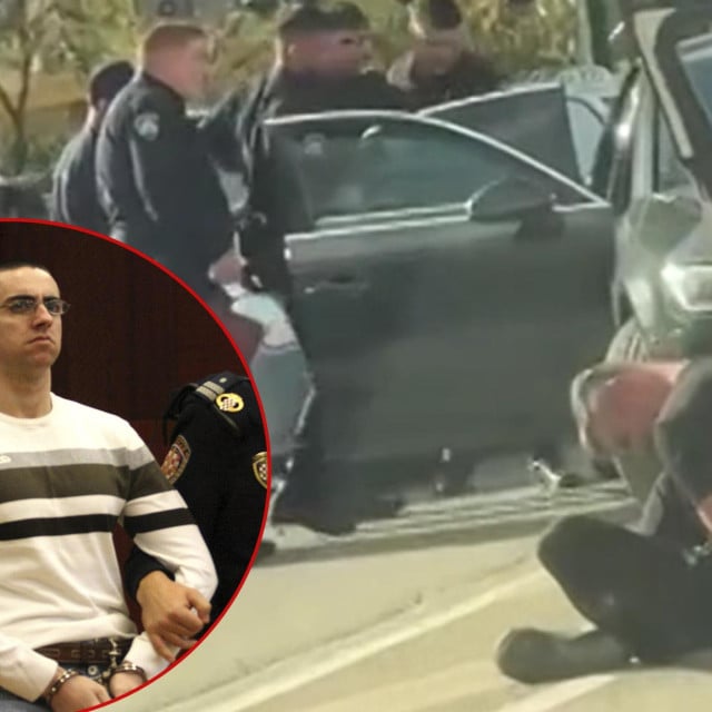 <p>Mate Vuku&scaron;ić sjedi vezan kraj automobila kada se predao nakon bijega s mjesta nesreće; U&nbsp;sudnici tijekom presude</p>