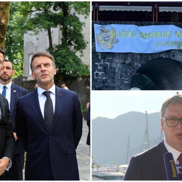 <p>Milatović i Macron; Vučić kaže da se nije prepla&scaron;io prijetnji uoči dolaska u Crnu Goru</p>