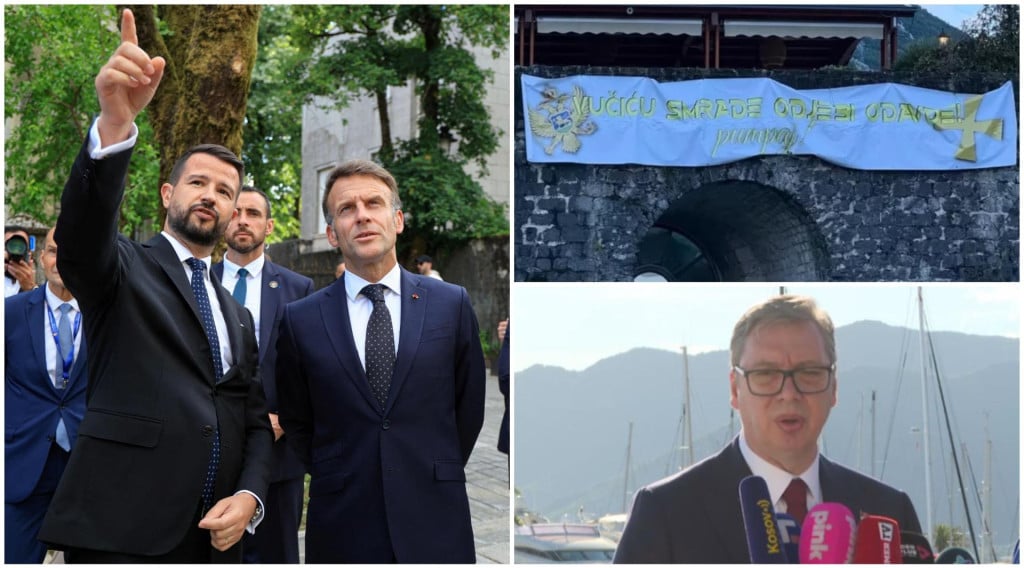 <p>Milatović i Macron; Vučić kaže da se nije prepla&scaron;io prijetnji uoči dolaska u Crnu Goru</p>