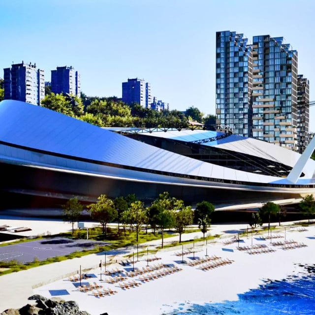 <p>Prikaz idejnog rje&scaron;enja novog kompleksa stadiona Kantrida</p>