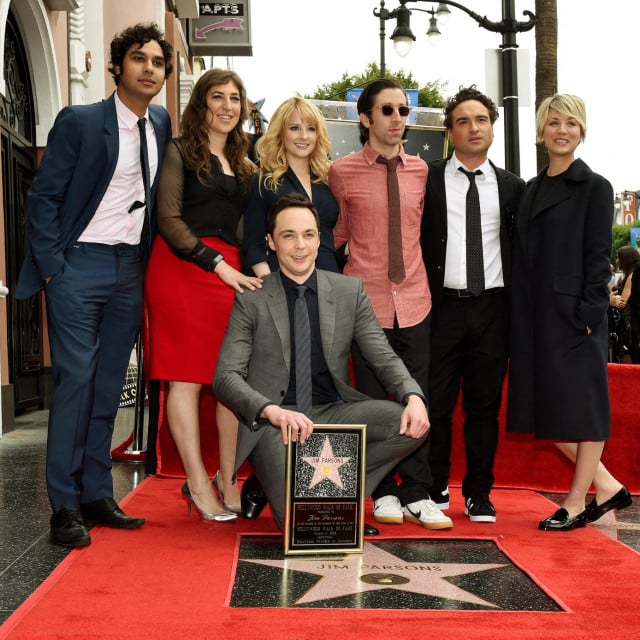 <p>Kunal Nayyar, Mayim Bialik, Melissa Rauch, Simon Helberg, Johnny Galecki and Kaley Cuoco i&nbsp;Jim Parsons (Teorija velikog praska)</p>