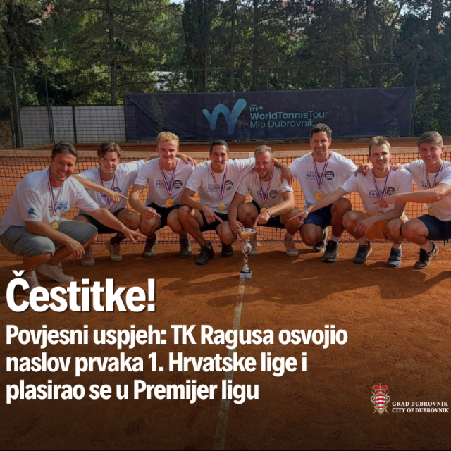 <p>Franković čestitao TK Ragusa na povijesnom uspjehu &ndash; prvom plasmanu u Premijer ligu i naslovu prvaka 1. Hrvatske lige</p>