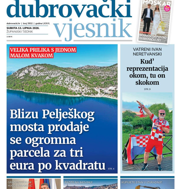 <p>Naslovnica novog broja Dubrovačkog vjesnika</p>