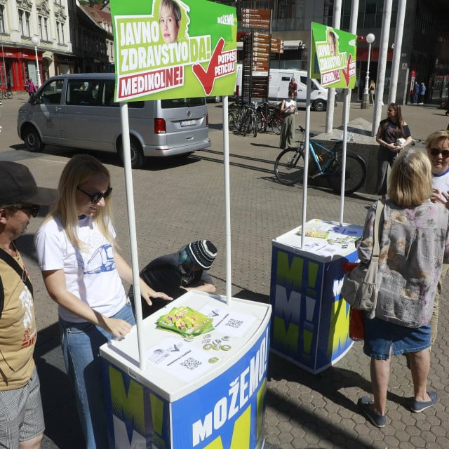 <p>Peticija&nbsp;stranke Možemo! za jačanje javnog zdravstva prikupila je 45.000 potpisa, minisrica Hrstić kaže da je riječ o prikupljanju podataka u stranačke svrhe&nbsp;&nbsp;</p>
