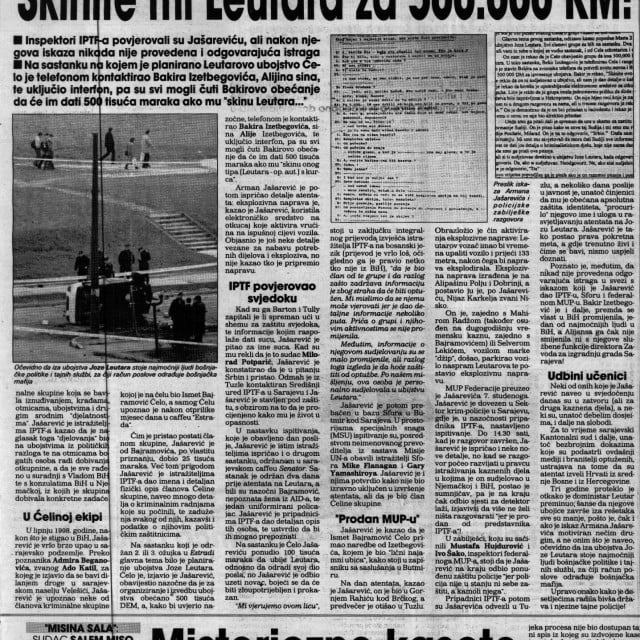 <p>Skinite mi Leutara za 500.000 KM! - naslov iz Slobodne Dalmacije 20.ožujka 2002.godine</p>