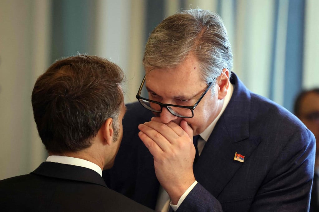 <p>Emmanuel Macron i Aleksandar Vučić</p>