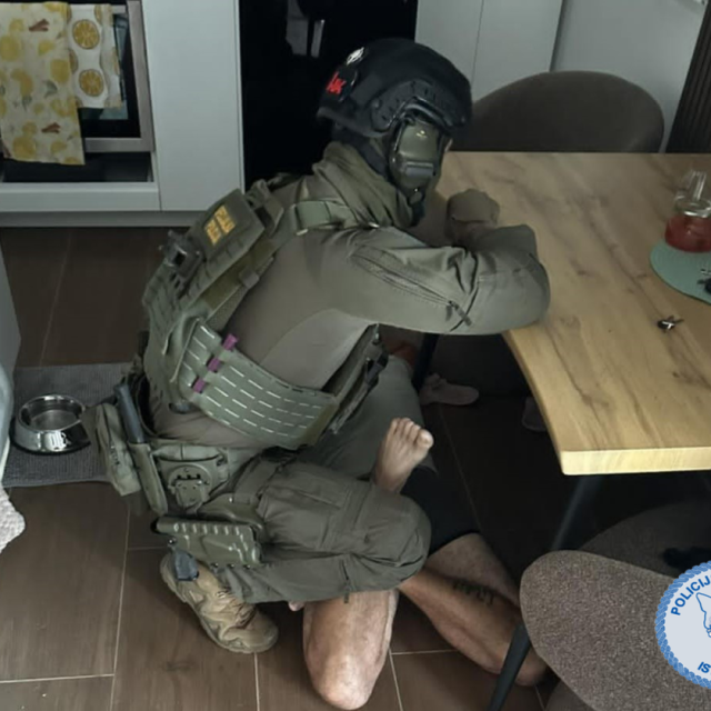 <p>Uhićenje jednog od osumnjičenih u velikoj akciji istarske policije<br>
&nbsp;</p>