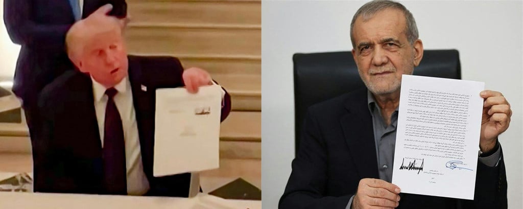 <p>Donald Trump i&nbsp;Masoud Pezeshkian potpisali su okvirni sporazum o okončanju ratu</p>