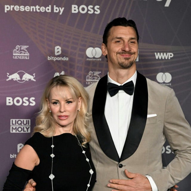 <p>Ibrahimović&nbsp;i njegova partnerica Helena Seger</p>