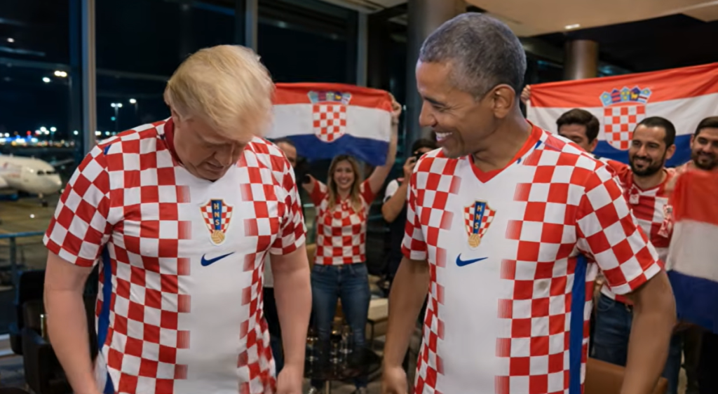 <p>Donald Trump i Barack Obama u hrvatskom dresu u AI spotu nove navijačke himne</p>
