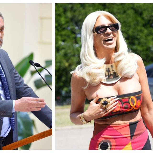 <p>Elmedin Konaković i Jelena Karleu&scaron;a</p>