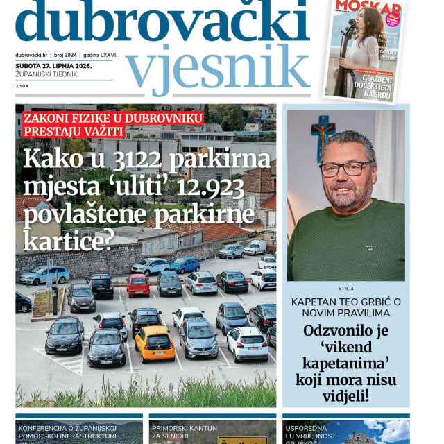 <p>Naslovnica novog broja Dubrovačkog vjesnika</p>