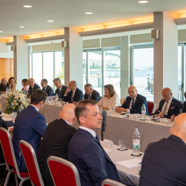 <p>Dubrovnik, 260626. Predsjednik HDZ-a i Vlade Andrej Plenkovic na zajednickoj sjednici HDZ-a i HDZ-a BiH.