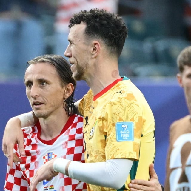 <p>Luka Modrić i Ivan Peri&scaron;ić</p>