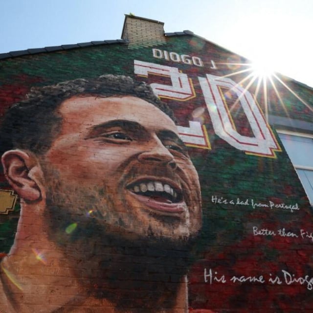 <p>Mural posveće Diogu Joti u Liverpoolu</p>
