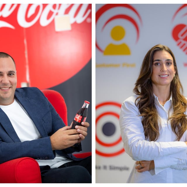 <p>Tonko Ivačić, regionalni rukovoditelj&nbsp;prodaje za područje južne Hrvatske u tvrtki Coca-Cola HBC Hrvatska, i Ana Kovačevć,&nbsp;voditeljica&nbsp;prodajnog tima​ Coca-Cole u Hrvatskoj</p>