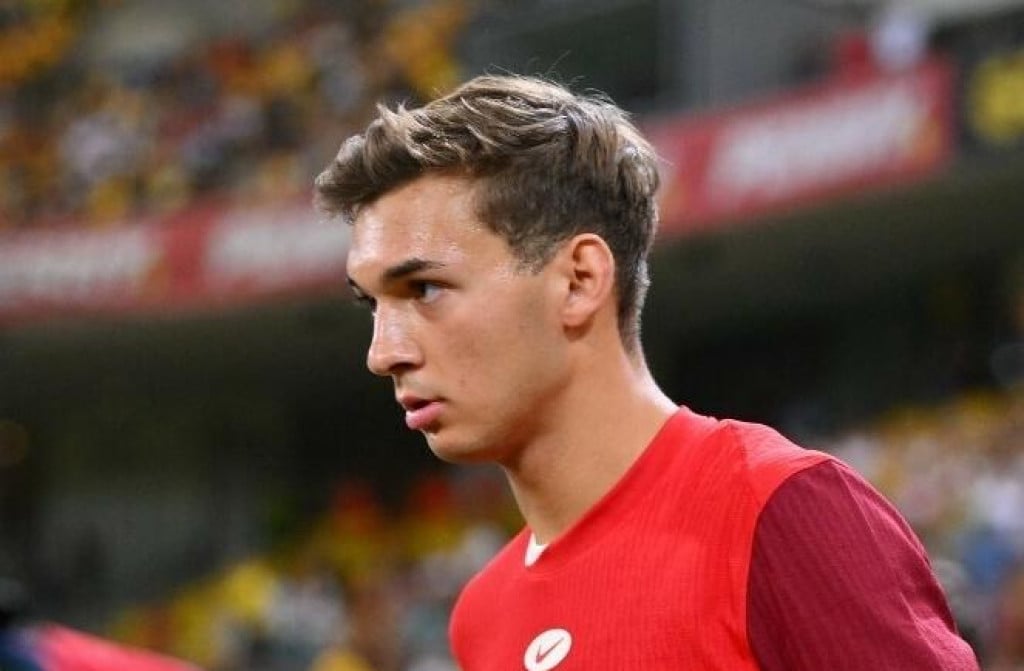 <p>Niko Sigur of Canada reacts during the International Friendly match between Romania and Canada at National Arena in Bucharest, Romania, on September 5, 2025. (Photo by Alex Nicodim/NurPhoto) (Photo by Alex Nicodim/NurPhoto via AFP)</p>