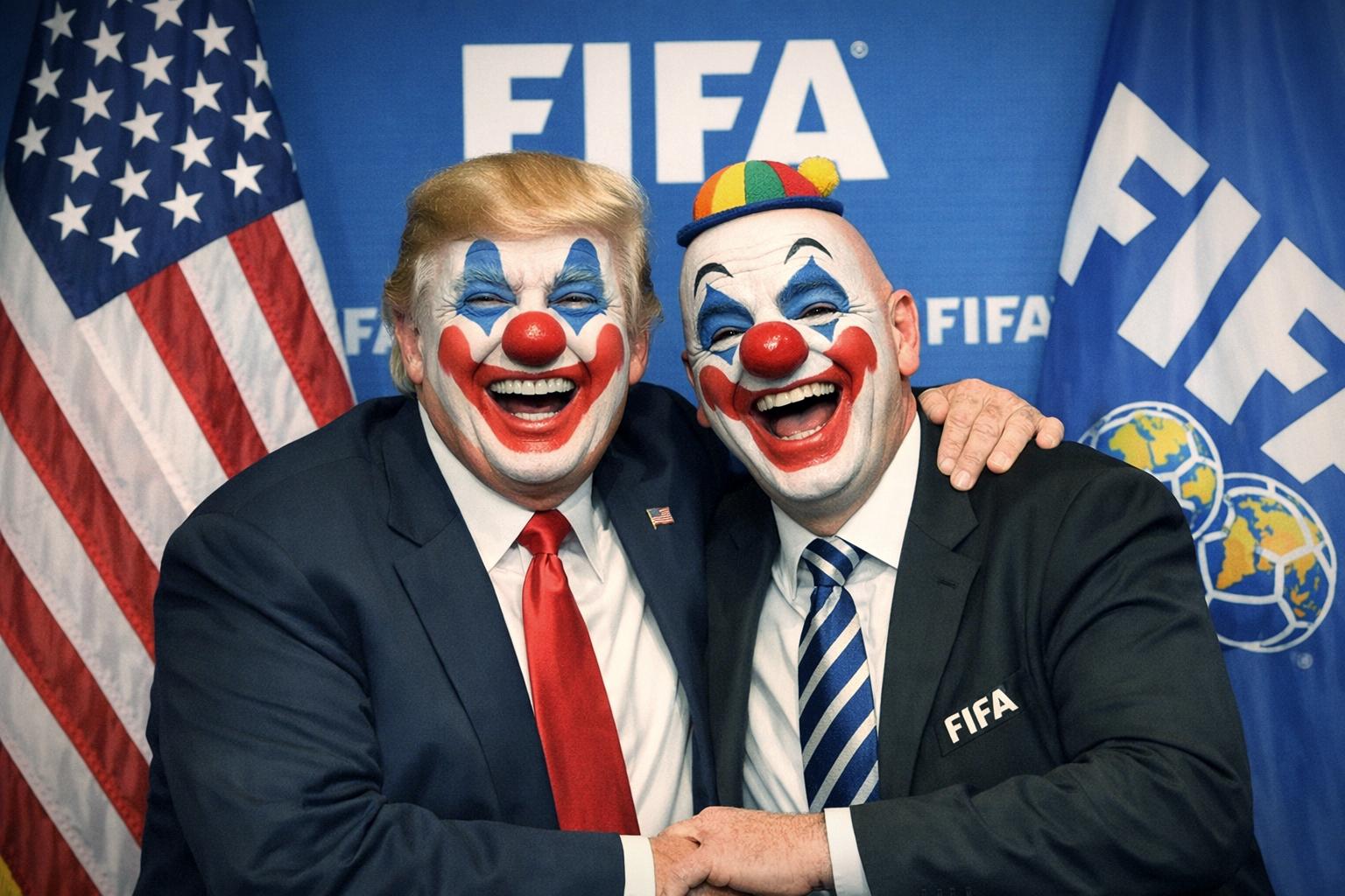Klaun Trump je uz pomoć svoga nasmijanog ulizice napravio sprdnju od Svjetskog prvenstva. FIFA više ni ne skriva namjere