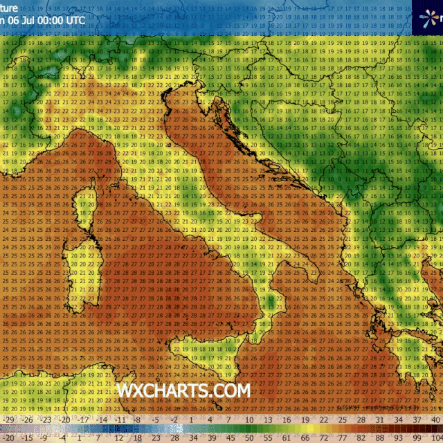 <p>Normalne ljetne temperature zraka, bez ekstrema</p>