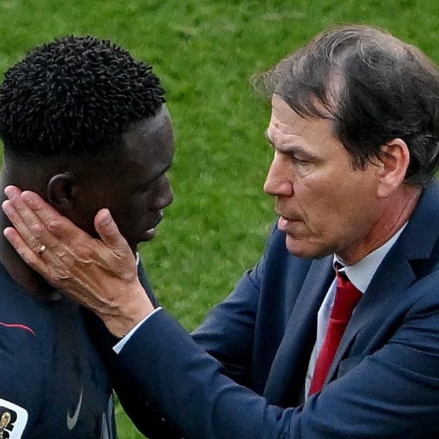 <p>Folarin Balogun i Rudi Garcia</p>