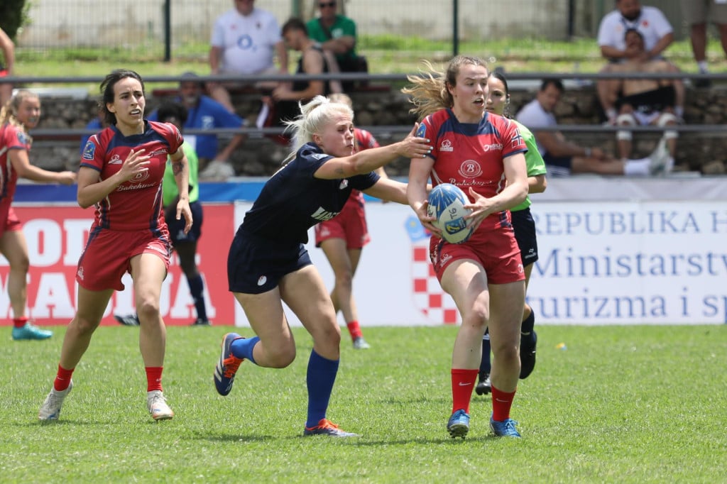 <p>Turnir Europskog prvenstva Trophy divizije u ragbiju 7 koji se u lipnju održavao u Makarskoj<br>
Na fotografiji: utakmica Hrvatska - Norve&scaron;ka</p>