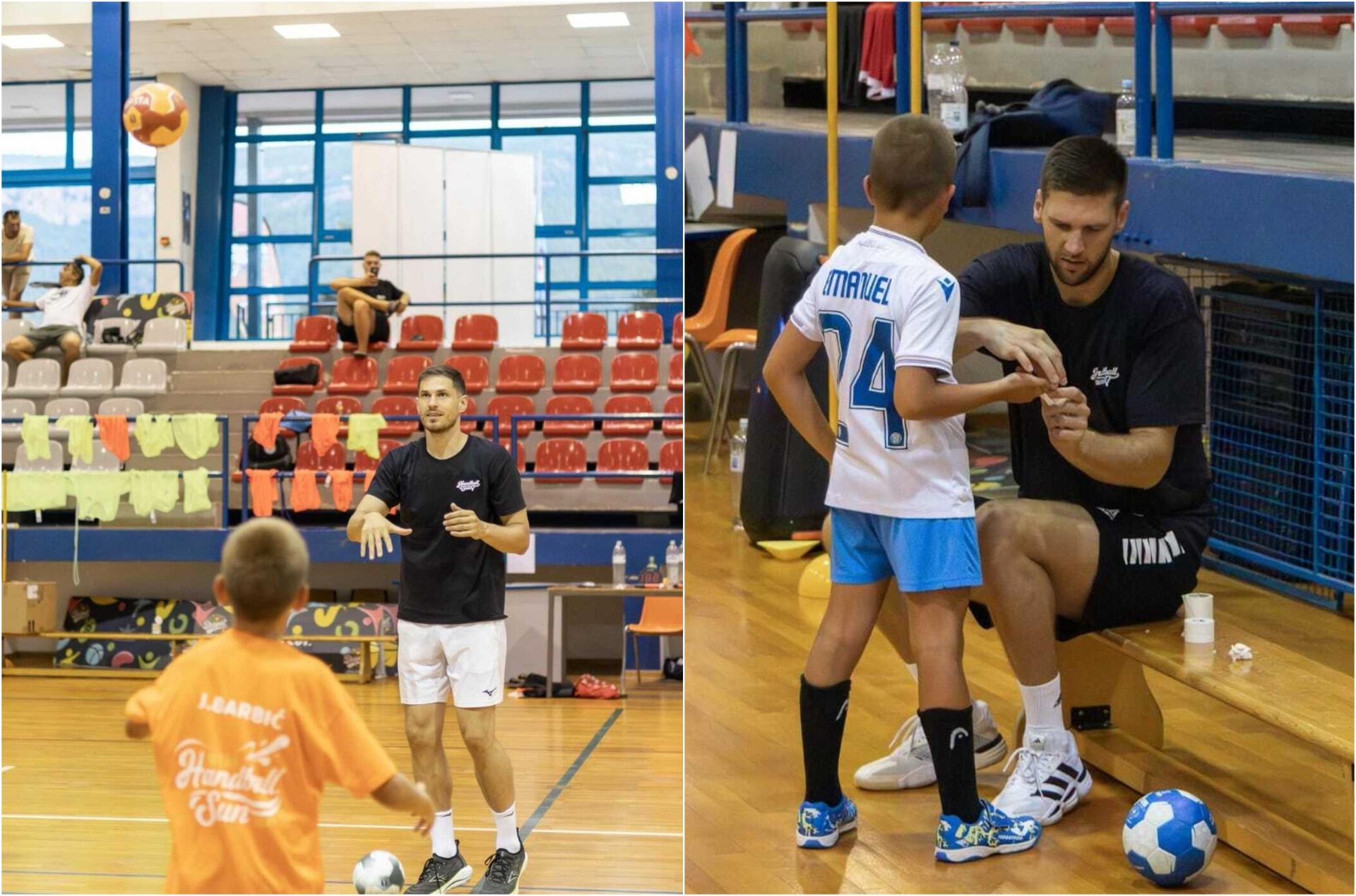 FOTO Naši reprezentativci nisu zaboravili na otoke; tu je pravi ‘rasadnik‘ talenata! Došli djeci u posjet, trenirali...