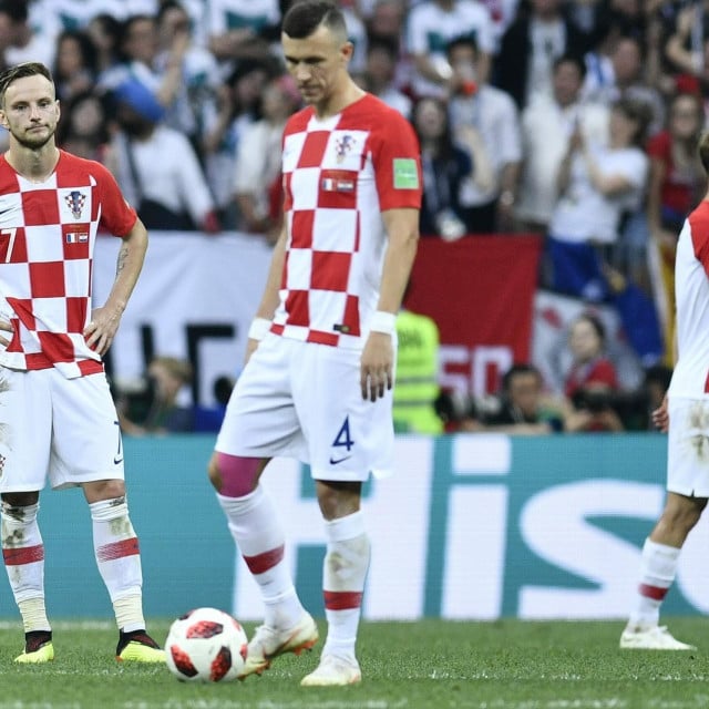 <p>Rakitić i Peri&scaron;ić na utakmici Francuska &ndash;&nbsp;Hrvatska&nbsp;</p>