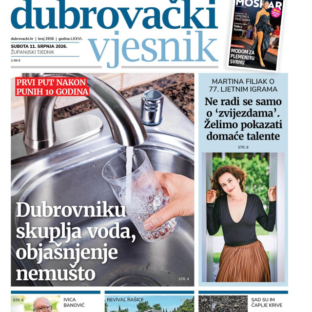 <p>Naslovnica novog broja Dubrovačkog vjesnika</p>