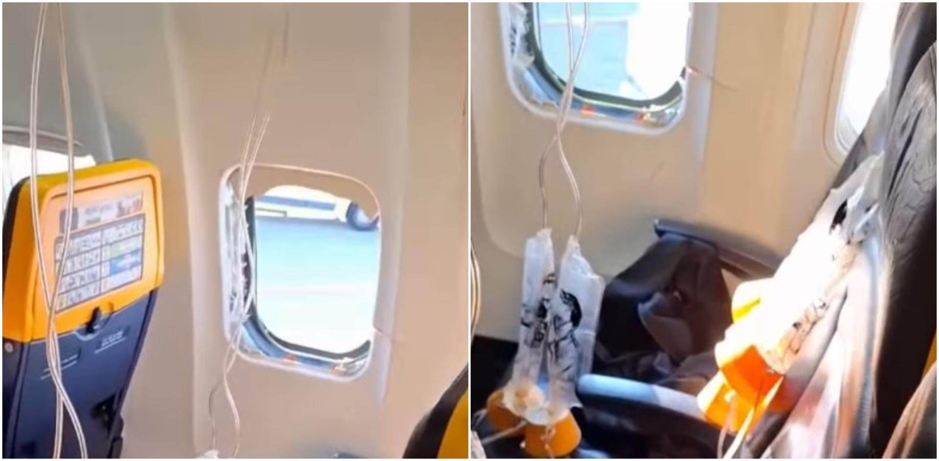 VIDEO Drama u avionu Ryanaira: na letu puknuo prozor, putnici u panici spašavali Srbina, zamalo je izletio kroz njega