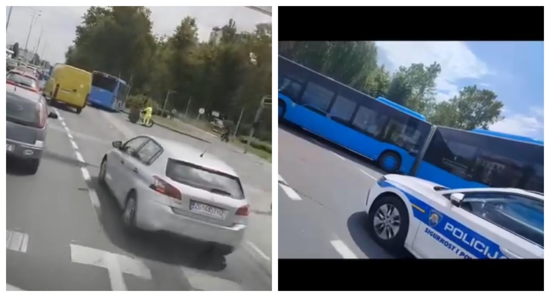Nesvakidašnji incident na zagrebačkim cestama; ZET-ov autobus prepolovio se tijekom vožnje, snimka se širi internetom