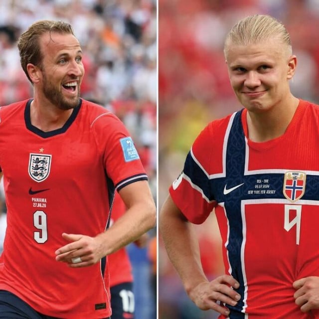<p>Harry Kane i Erling Haaland</p>