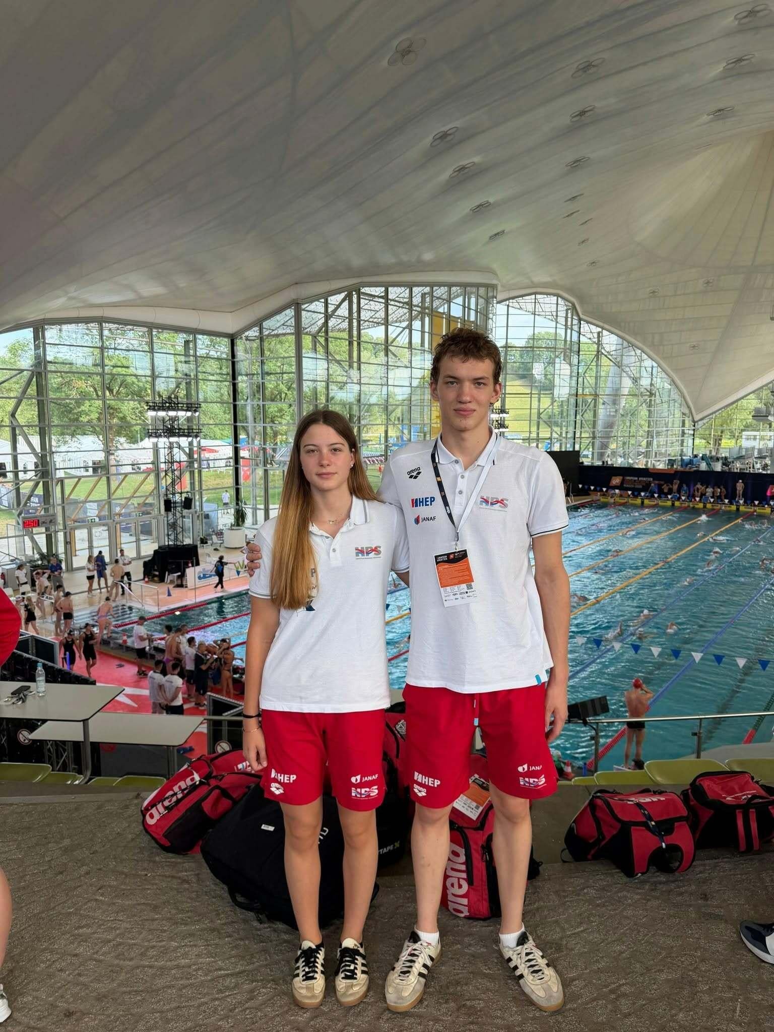 Plivači Juga Petra Smokvina i Lukša Pavić na Europskom juniorskom prvenstvu u Münchenu