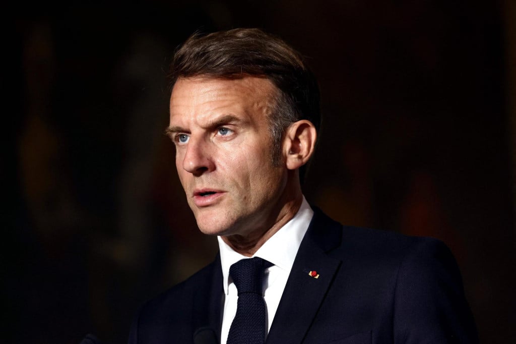 <p>France&lsquo;s President Emmanuel Macron addresses a press conference after the summit of the Coalition of the Willing to support Ukraine at the Hotel des Invalides in Paris on July 13, 2026. The summit meeting of the Coalition of the Willing -- launched by France and the United Kingdom to provide military support to Ukraine after Russia&lsquo;s full-scale invasion -- will push for a ceasefire and renewed peace talks, the French presidency said. (Photo by Teresa SUAREZ/POOL/AFP)</p>