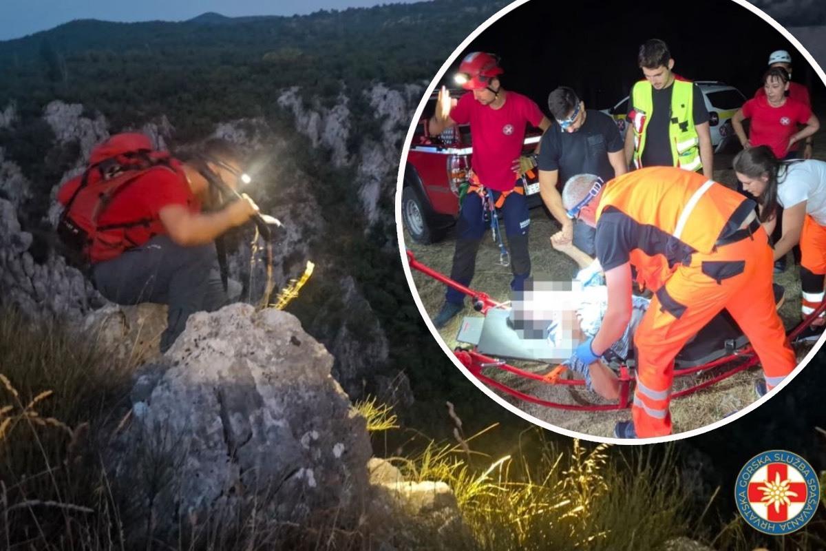 Muškarac nestao u kanjonu Čikole ispod kule u Drnišu, spašen u zahtjevnoj akciji HGSS-a i DVD-a; uočio ga je dron...