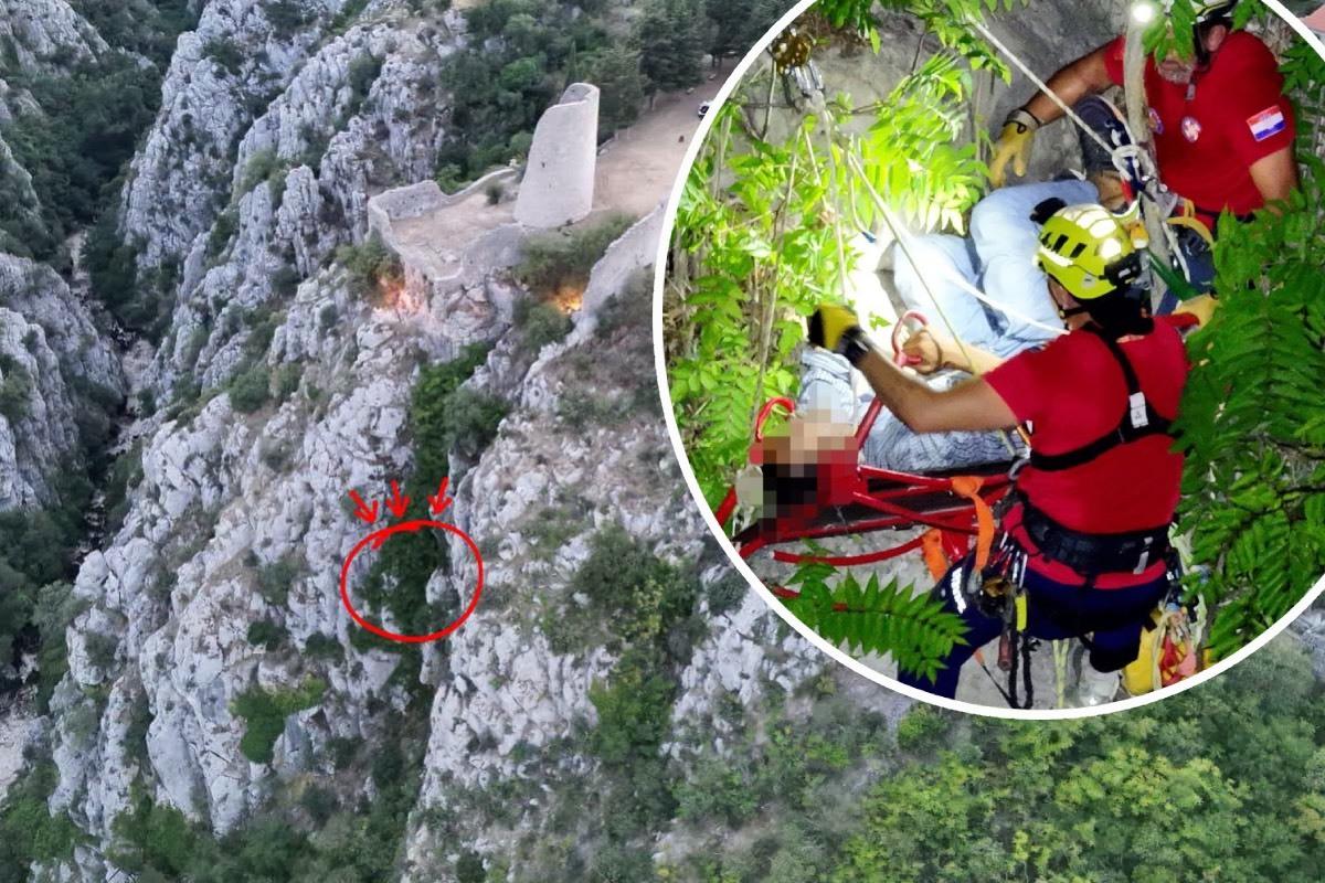 Drama kod Drniša, čovjek zapeo među stijenama u kanjonu Čikole, visio 10 sati. Pogledajte u kojem položaju su ga našli