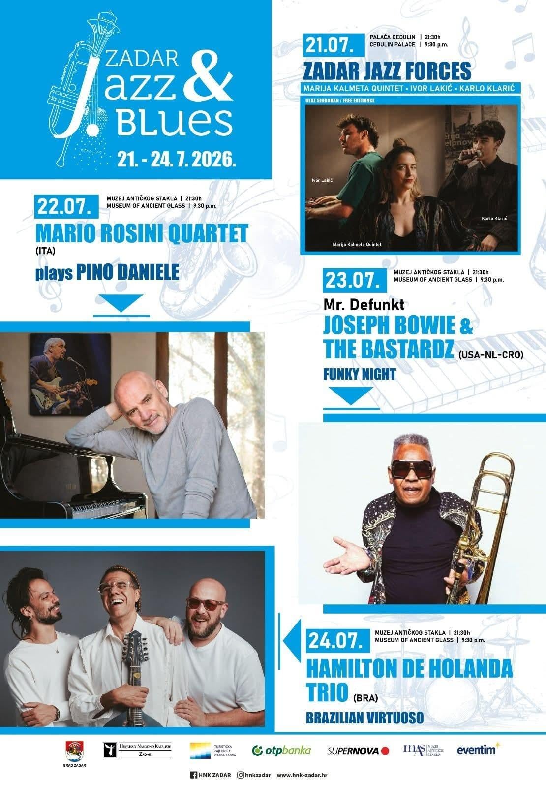Kći Božidara Kalmete otvara 12. Zadar Jazz & Blues Festival: Četiri večeri vrhunskog jazza uz svjetska glazbena imena