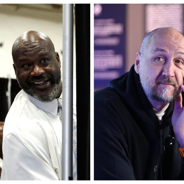 <p>Shaquille O&lsquo;Neal i Dino Rađa</p>