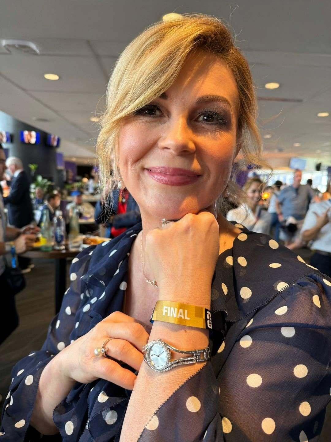 FOTO Kolinda stigla na finale SP-a u elegantnoj dizajnerskoj haljini: otkrila je tko joj je favorit...